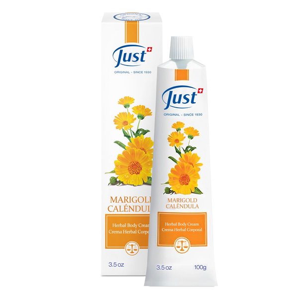 Swiss Just Cream 100ml, Nourishing Cream with Marigold Extract. Body Cream Promotes Cell Renovation & Improves the Appearance of Scarring & Stretch Marks