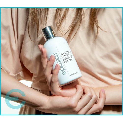 Epicuren Discovery Kukui Nut Coconut Massage & Body Oil, 8 oz.