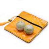BRABUD 1.4'' Light Green Marble Baoding Chinese Health Exercise Stress Balls in Natural Stone Craft Collection BS003