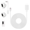 1 Pack - 16Ft/5m Charge Cable with Compatible with Ring Spotlight Camera Plus/Pro USB Plug Power Adapter Type C Charge Cable to Barrel Ring DC Plug Adapter to Continuously Charge Your Camera (White)