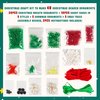 Christmas Crafts for Kids Adults Families, Beaded Ornament Kit to Make Wreath/Candy Cane/Xmas Tree/Snowman, Holiday Decorations Party Supplies, 40 Pieces