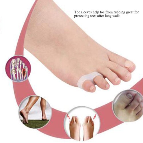 10pcs Gel Little Toe Buddy,Toe Corrector Toe Straightener,Tailor's Bunion Pads - Soft Gel Bunionette Pad Protector Tailors Bunion Pain Relief