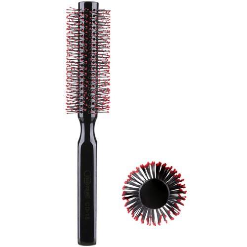 PERFEHAIR Small Round Hair Brush for Blow Drying with Soft Nylon Bristles-Wooden Handle, 1.5 inch