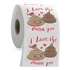 Romantic Toilet Paper Roll by Gagster - 3 Ply Funny Novelty Gag TP - 200 Sheets Per Roll - For Birthday, Valentine's Day, and Anniversary Gag Gift - Printed on Every Sheet - I Love the Poop Outta You