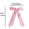Silky Satin Ribbon Bow Hair Clips for Women Bowknot Hair Ponytail Holder Accessories for Women Girls Toddlers Teens Kids Party Wedding Prom Daily Outfits (Beige+Pink)
