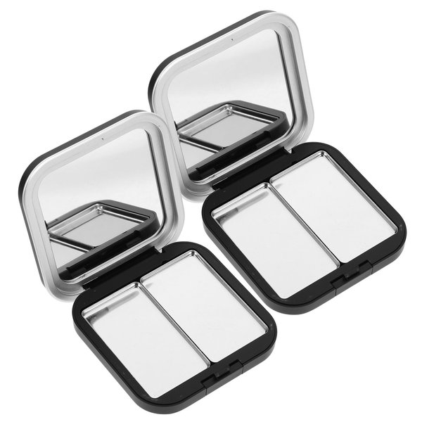 KALLORY Makeup Pallet Magnetic Travel Containers Eyeshadow Palettes 2pcs Empty Eyeshadow empty eyeshadow empty makeup makeup Makeup Empty Empty Eyeshadow Containers Makeup Pallet Black Eyeshadow