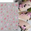 5pcs Embossed Daisy Nail Stickers Micro-carving Flower Nail Stickers Small Daisies Pink Butterfly Flower Nail Decals for Nail Art Supplies Daisy Flowers Nail Art Stickers Floral Stickers for Nails DIY