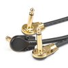 TIMESETL 3 Pack 6 Inch Guitar Patch Cable Ultra Quiet Instrument Effect Pedal Patch Cords 1/4-inch Right Angle Low Profile Pancake Design