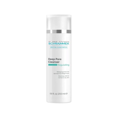 Schrammek Deep Pore Cleanser (6.8 fl oz) - Cleansing Milk for Normal to Oily Skin - Cleanses Without Drying Out the Skin - Makeup Removal - No Parabens - Facial Cleanser - Face Wash - Skin Care - Dr