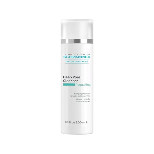 Schrammek Deep Pore Cleanser (6.8 fl oz) - Cleansing Milk for Normal to Oily Skin - Cleanses Without Drying Out the Skin - Makeup Removal - No Parabens - Facial Cleanser - Face Wash - Skin Care - Dr