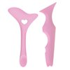 ysuovuf 2Pcs Eyeliner Stencils, 5 in 1 Silicone Winged Tip for Eyebrows Eyelashes Lip Line Aid, Mascara Shield and Applicator Pads, Silicone Eye Makeup Tool Set for Beginners, (PINK)