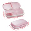 Zuiaso 1Pack Daily Pill Organizer, 8 Compartments Travel Pill Case for Pocket Purse Portable Medicine Vitamin Container Pink
