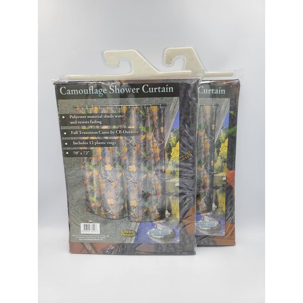 2 Pack of Premium Quality Camouflage Shower Curtains