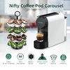 ROWISE K-Cup Pod Carousel Holder and Organizer for 36 Pods - Spins 360 Degrees, Detachable, Modern Metal Design in Black for Home and Office Counters