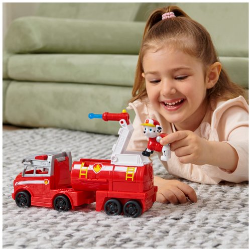 Paw Patrol, Big Truck Pup’s Marshall Transforming Toy Trucks with Collectible Action Figure, Kids Toys for Ages 3 and up