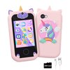 Kids Smart Phone for Girls Unicorns Gifts for Girls Toys 8-10 Years Old Phone Touchscreen Learning Toy Christmas Birthday Gifts for 3 4 5 6 7 8 9 Year Old Girls with 8G SD Card