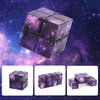 Fidget Infinity Cube Toys: Fidget Cubes Hand Held Magic Cube Cool Toy Stuff Gadgets Things Unique Birthday Gifts Boys Girls Kids Adults Anxiety Stress Relief Sensory Toy Finger Cube Purple