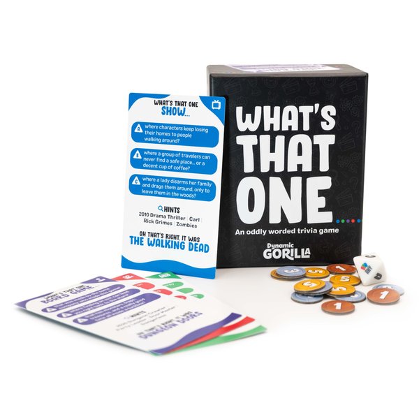 What’s That One: Party Trivia Game | 4-20 Players | Movie, TV, Video Game, Music Clues | Ages 14+ | Family & Adult Party Game | Dynamic Gorilla | 300+ Trivia Questions