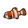 TUFFY - World's Tuffest Soft Dog Toy - Ocean Fish Orange- Squeakers - Multiple Layers. Made Durable, Strong & Tough. Interactive Play (Tug, Toss & Fetch).Machine Washable & Floats