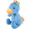 Giftable World 15 Inch Plush Pet Toy Corduroy Horse with Squeaker Crinkle Ears and Striped Detail Dog Chew Toy