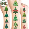 105 PCS Christmas Tree Temporary Tattoos Birthday Party Decorations Supplies Favors Mini Green Merry Xmas Tree Cute Decor Tattoo Stickers Gifts for Game Boys Girls Classroom School Prizes Reward