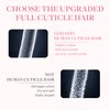 GOO GOO I Tip Hair Extensions Real Human Hair, 24inch 50g 50S, Cold Fusion I Tip Hair Extensions, Invisible Remy Hair Extensions, #1 Jet black