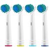 Replacement Brush Heads Compatible With Oral b- Sensitive Gum Care Electric Toothbrush Heads - Pk of 4 Generic Brushes Refill for Oralb Braun- Fits Oral-b 7000, Pro 1000 500 & More!