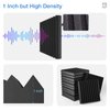 12 pack Acoustic Panels Self-Adhesive, 1" X 12" X 12" Quick-Recovery Sound Proof Foam Panels, Acoustic Foam Wedges High Density, Soundproof Wall Panels for Home Studio,Carbon Black