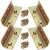 4 Sets Bed Rail Fittings No-Mortise Bed Rail Brackets Heavy Duty Bed Frame Hardware Rust Proof Bed Frame Connectors with Screws for Headboards, Footboards Hold