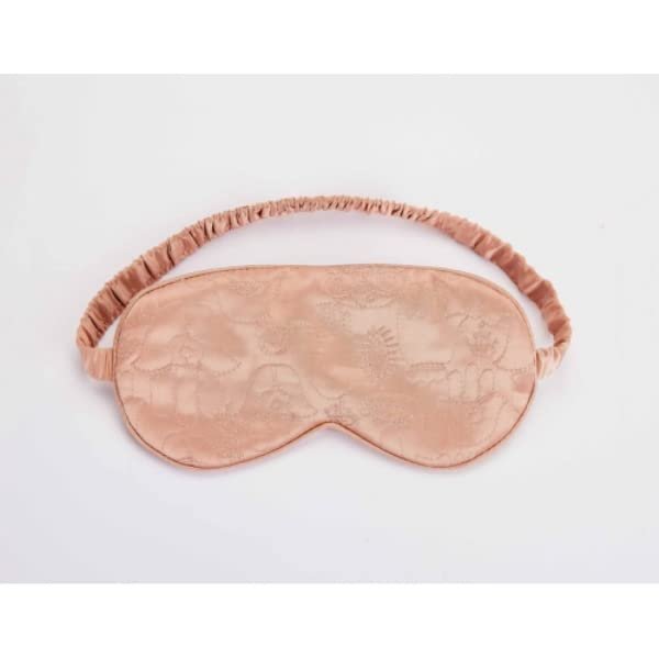 Peking Handicraft JBL71 8 x 4 in. Hamsa Peach Embroidered Quilted Eyemask