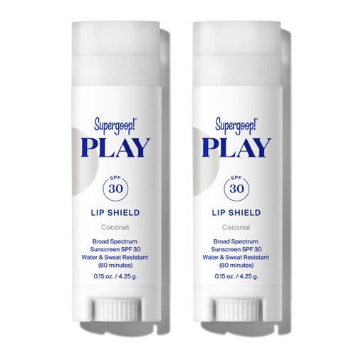 Supergoop! PLAY Lip Shield SPF 30 with Coconut - Pack of 2 - Moisturizing Lip Treatment For Dry Cracked Lips - Clean Ingredients & Broad Spectrum UV Protection