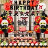 Ninja Birthday Party Decorations Ninja Happy Birthday Banner Ninja Cupake Topper Balloons Baby Shower Party Decoration Supplies