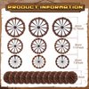 Outus 21 Pcs Western Party Hanging Decoration Wagon Wheel Paper Fans Brown Paper Pom Poms Country Western Hanging Fans Tissue Paper Flower for Wild Western Cowboy Themed Birthday Party Supplies Decor