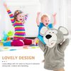 LUOZZY Interesting Hand Puppet Interactive Plush Animal Puppet for Kids Rat Puppet Toy for Storytelling Reading Prop (Gray)