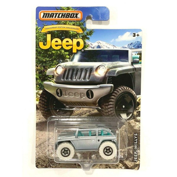 Matchbox Jeeps Willys, Anniversary Edition [Silver Body/White Wheels]