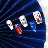 IDDFEVE 4th of July Press on Nails, Medium Square Independence Day Red Blue Nails, USA Flag Designs Artificial Acrylic Holiday Nail Decorations for Women
