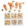 MEILINDS Luxury 3D Crown Nail Charms - 60Pcs Alloy Crown Nail Art Decoration Kit Gold Champion Nail Rhinestones Diamonds Metal Nail Studs Crystals for Acrylic Nails with Box,6 Styles