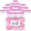 Beauticom 15 gram/15ml Empty Clear Small Round Travel Container Jars with Lids for Make Up Powders, Eyeshadow Pigments, Lotions, Creams, Lip Balm, Lip Gloss, Samples (24 Pieces, Pink Lid)