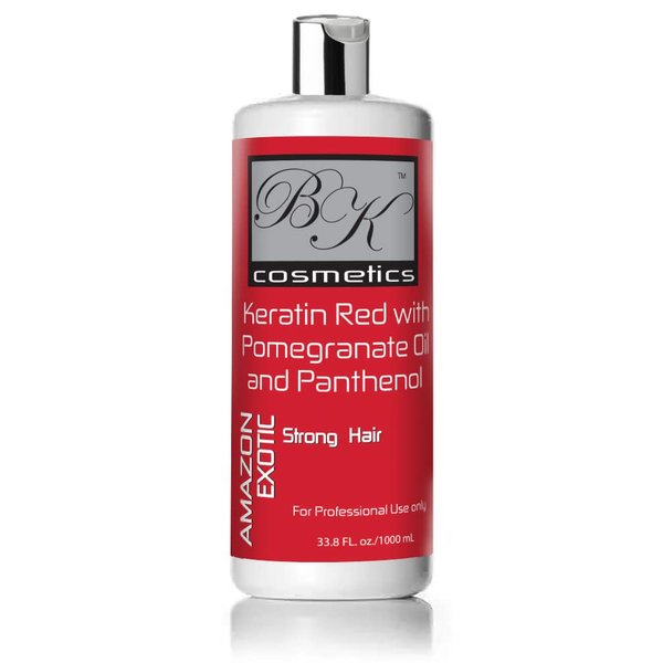 Keratin BK Cosmetics Exotic Classic Blowout Pomegranate & Panthenol (Red 33.8 Oz) - Hair Treatment Straightening