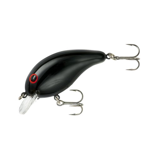BANDIT LURES Series 100 Crankbait Bass Fishing Lures, Fishing Accessories, Dives to 5-feet Deep, 2", 1/4 oz, Solid Black