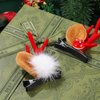 Beaupretty 4 Pairs Christmas Hair Clips Christmas Antler Hair Clips Deer Antler Hair Clips Deer Horn Barrettes Christmas Hair Accessories for Women and Girls
