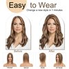 SEGO Hair Toppers for Women No Bangs 130% Density 10 * 12CM Silk Base 100% Remy/Real Human Hair Clip in Top Wiglet Hair Pieces for Thinning Hair-6 Inch Medium Brown&Dark Blonde