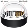 HiANNE Nail Art Cleaner Tool Case with Steel Wire Brush and Nylon Brush for Cleaning Carbide/Ceramic Nail Drill Bits, Anti-splash Design, Removable, Washable, Clear Cover + Black Base