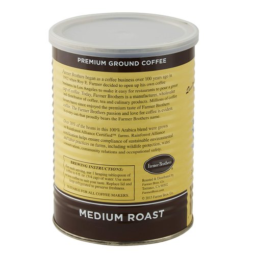 Farmer Brothers 100% Arabica Medium Roast Ground Coffee - Rainforest Alliance Certified