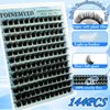 Fluffy Lash Clusters 12-20mm Cluster Eyelash Extensions 144Pcs Volume Individual Lashes Wispy D Curl Eyelashes Clusters DIY Lash Extension for Beginners, by FOINEMYED