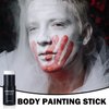 White Face Paint Stick, Clown White Eye Black Stick White Face Makeup Body Paint Foundation Makeup Halloween Zombie SFX Clown Vampire Goth Skeleton Makeup - White