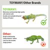 Toymany 12PCS Reptile Animal Figurine Toys Set，Cold Blooded Amphibians Desert Animal Figures Set with Komodo Dragon Lizard Snake Chameleon Toy Birthday Gift Party Favor for Kids Toddlers