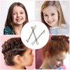 GEEHUA Mini Bobby Pins, 150 Count 1.38 Inch Curved Small Hair Pins Kit, Waved Hairpin with Storage Box for Kids Girls and Women Wedding Hairstyles All Styling Hair Clips Accessories (Brown)