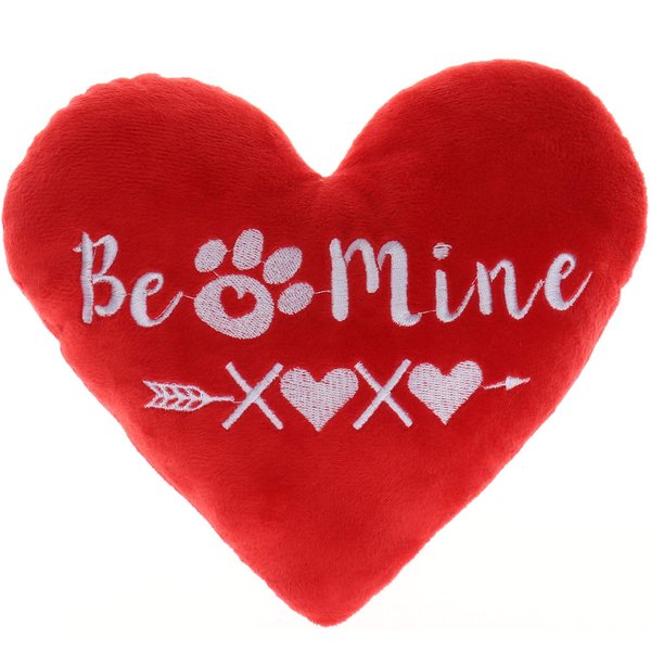BoomBone Valentines Dog Toys, Red Heart Puppy Plush Toy for Small Medium Dogs