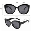VITENZI Bifocal Sunglasses with Readers for Women, Oversized Butterfly Cat Eye Reader, Barletta in Black 1.50